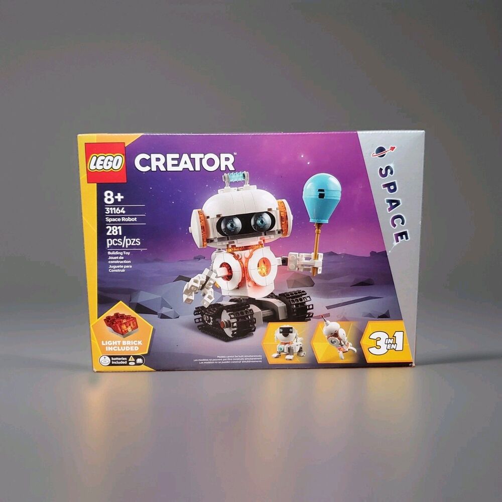 LEGO CREATOR Space Robot 31164 3-in-1 Set NEW Space Light Brick Included 2025